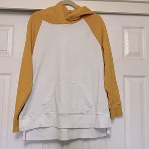 Old Navy Large hoodie, white and gold